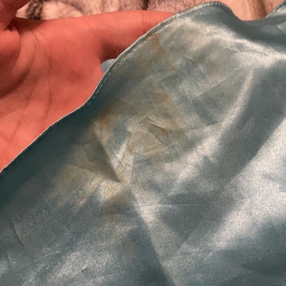 Blue Rhinestone Prom Dress - Picture 6 of 7